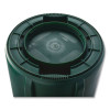 Vented Round Brute Container, 10 Gal, Plastic, Dark Green