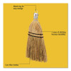 Corn Whisk Broom, Corn Bristles, 12.2" Length, Yellow