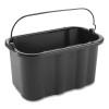 Heavy-Duty Cleaning Cart Caddy, 10 Qt, Black, 6/Carton