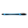 Slider Memo Xb Ballpoint Pen, Stick, Extra-Bold 1.4 Mm, Black Ink, Black/Light Blue Barrel, 10/Box