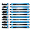 Slider Memo Xb Ballpoint Pen, Stick, Extra-Bold 1.4 Mm, Black Ink, Black/Light Blue Barrel, 10/Box