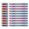 Slider Memo Xb Ballpoint Pen, Stick, Extra-Bold 1.4 Mm, Red Ink, Red/Light Blue Barrel, 10/Box