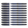 One Business Rollerball Pen, Stick, Fine 0.6 Mm, Black Ink, Dark Blue/Black Barrel, 10/Box