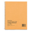 Single-Subject Wirebound Notebooks, Narrow Rule, Brown Board Cover, (80) 10 x 8 Eye-Ease Green Sheets