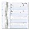 Detail Wirebound Voice Mail Log Book, One-Part (No Copies), 5 x 1.63, 6 Forms/Sheet, 600 Forms Total