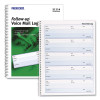 Follow-Up Wirebound Voice Mail Log Book, One-Part (No Copies), 7.5 x 2, 5 Forms/Sheet, 500 Forms Total
