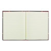 Texthide Eye-Ease Record Book, Black/Burgundy/Gold Cover, 10.38 X 8.38 Sheets, 150 Sheets/Book