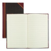 Texthide Eye-Ease Record Book, Black/Burgundy/Gold Cover, 14.25 X 8.75 Sheets, 300 Sheets/Book