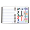 Notepro Notebook, 1-Subject, Medium/College Rule, Black Cover, (75) 11 x 8.5 Sheets