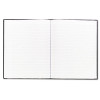 Executive Notebook With Ribbon Bookmark, 1-Subject, Medium/College Rule, Black Cover, (75) 10.75 x 8.5 Sheets
