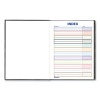 Business Notebook With Self-Adhesive Labels, 1-Subject, Medium/College Rule, Black Cover, (192) 9.25 x 7.25 Sheets