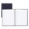 Business Notebook With Self-Adhesive Labels, 1-Subject, Medium/College Rule, Blue Cover, (192) 9.25 x 7.25 Sheets