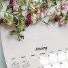 Romantic Wall Calendar, Floral Photography, 12 x 17, White/Multicolor Sheets, 12-Month (Jan To Dec): 2026