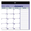 Monthly Desk Pad Calendar, 17.75 x 10.88, White/Blue/Green Sheets, Black Binding, Clear Corners, 12-Month (Jan To Dec): 2026