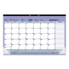 Monthly Desk Pad Calendar, 17.75 x 10.88, White/Blue/Green Sheets, Black Binding, Clear Corners, 12-Month (Jan To Dec): 2026