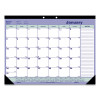 Monthly Desk Pad Calendar, 21.25 x 16, White/Blue/Green Sheets, Black Binding, Black Corners, 12-Month (Jan To Dec): 2026