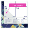 Academic 18-Month Desk Pad Calendar, Floral Artwork, 22 x 17, White/Multicolor Sheets, Black Headband, July 2025 To Dec 2026