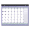 Academic 13-Month Binder-Insertable Desk Pad Calendar, 11 x 8.5, White/Blue/Green Sheets, 13-Month: July 2025 To July 2026