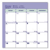 Academic 13-Month Binder-Insertable Desk Pad Calendar, 11 x 8.5, White/Blue/Green Sheets, 13-Month: July 2025 To July 2026