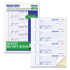 Durable Hardcover Numbered Money Receipt Book, Two-Part Carbonless, 6.88 x 2.75, 4 Forms/Sheet, 300 Forms Total