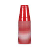 Easy Grip Disposable Plastic Party Cups, 18 Oz, Red, 50/Pack, 8 Packs/Carton
