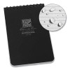 All-Weather Wire-O Notepad, Black Cover, Universal: Narrow Rule And Quadrille Rule (4 Sq/In), (50) White 4 x 6 Sheets