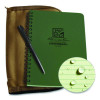 All-Weather Wire-O Notebook, 1-Subject, Universal: Narrow Rule And Quadrille Rule, Dark Green Cover, (32) 7 x 4.63 Sheets