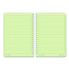 All-Weather Wire-O Notebook, 1-Subject, Universal: Narrow Rule And Quadrille Rule, Dark Green Cover, (32) 7 x 4.63 Sheets