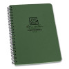 All-Weather Wire-O Notebook, 1-Subject, Universal: Narrow Rule And Quadrille Rule, Dark Green Cover, (32) 7 x 4.63 Sheets
