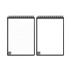 Flip Smart Notepad, Black Cover, Lined/Dotted Rule, (16) White 8.5 x 11 Sheets