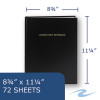 Lab Research Notebook, Quadrille Rule (5 Sq/In), Black Cover, (72) 11.25 x 8.75 Sheets