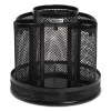 Wire Mesh Spinning Desk Sorter, 8 Compartments, Steel Mesh, 6.5" Diameter x 6.5"h, Black