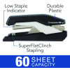 Omnipress So60 Heavy-Duty Full Strip Stapler, 60-Sheet Capacity, Black/Gray
