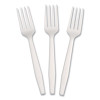 Cpla Cutlery, Heavyweight Fork, Plastic, White, 1,000/Carton