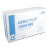 Heavyweight Poly Aprons, Crab Design, One Size Fits Most, White/Red, 500/Box, 5 Boxes/Carton