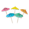 Cocktail Parasols, 3", Assorted, 144/Box, 50 Boxes/Carton