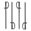 Sword Picks, Plastic, 6", Black, 1,000/Box, 10 Boxes/Carton