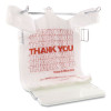 Thank You Bags, Thank You - Have a Nice Day Labeling, Cut-Out Handles, 11.5" x 6.5" x 21", White/Red, 1,000/Carton