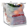 Thank You Bags, Thank You - Have a Nice Day Labeling, Cut-Out Handles, 11.5" x 6.5" x 21", White/Red, 1,000/Carton