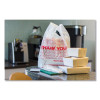 Thank You Bags, Thank You - Have a Nice Day Labeling, Cut-Out Handles, 13" x 8" x 23", White/Red, 1,000/Carton