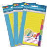 Divider Sticky Notes, 6-Tab Sets, Note Ruled, 4" x 6", Assorted Colors, 60 Sheets/Set, 3 Sets/Pack
