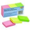 Self-Stick Notes, 1.5" x 2", Assorted Neon Colors, 100 Sheets/Pad, 12 Pads/Pack