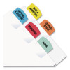 Laser Printable Index Tabs, 1/5-Cut, Assorted Colors, 1.13" Wide, 100/Pack