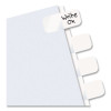 Laser Printable Index Tabs, 1/12-Cut, White, 0.44" Wide, 675/Pack