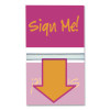 Pop-Up Fab Page Flags W/Dispenser, "Sign Me!", Red/Orange, Teal/Yellow, 100/Pack