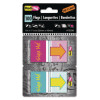 Pop-Up Fab Page Flags W/Dispenser, "Sign Me!", Red/Orange, Teal/Yellow, 100/Pack