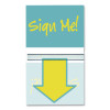 Pop-Up Fab Page Flags W/Dispenser, "Sign Me!", Red/Orange, Teal/Yellow, 100/Pack