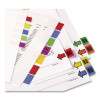 Removable Page Flags, Red/Blue/Green/Yellow/Purple, 10/Color, 50/Pack