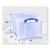 Stackable File Box, Legal Files, 14.5 X 18.5 X 12.75, Clear/Blue Accents