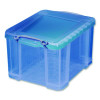 Snap-Lid Storage Bin, 8.45 Gal, 14" X 18" X 12.25", Transparent Blue